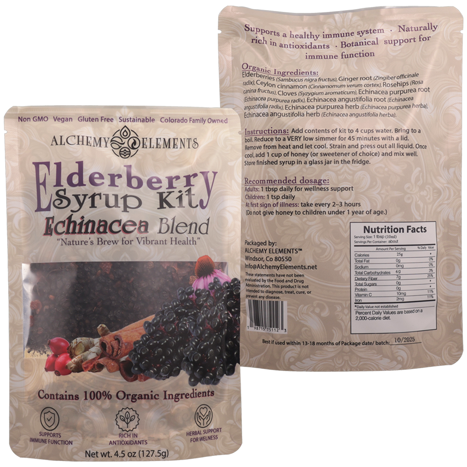 Organic Elderberry Brew Kit – Echinacea Blend